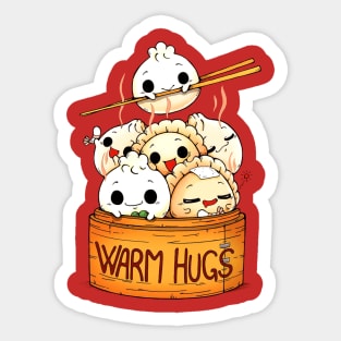 Dumpling Hugs food fun parody Sticker